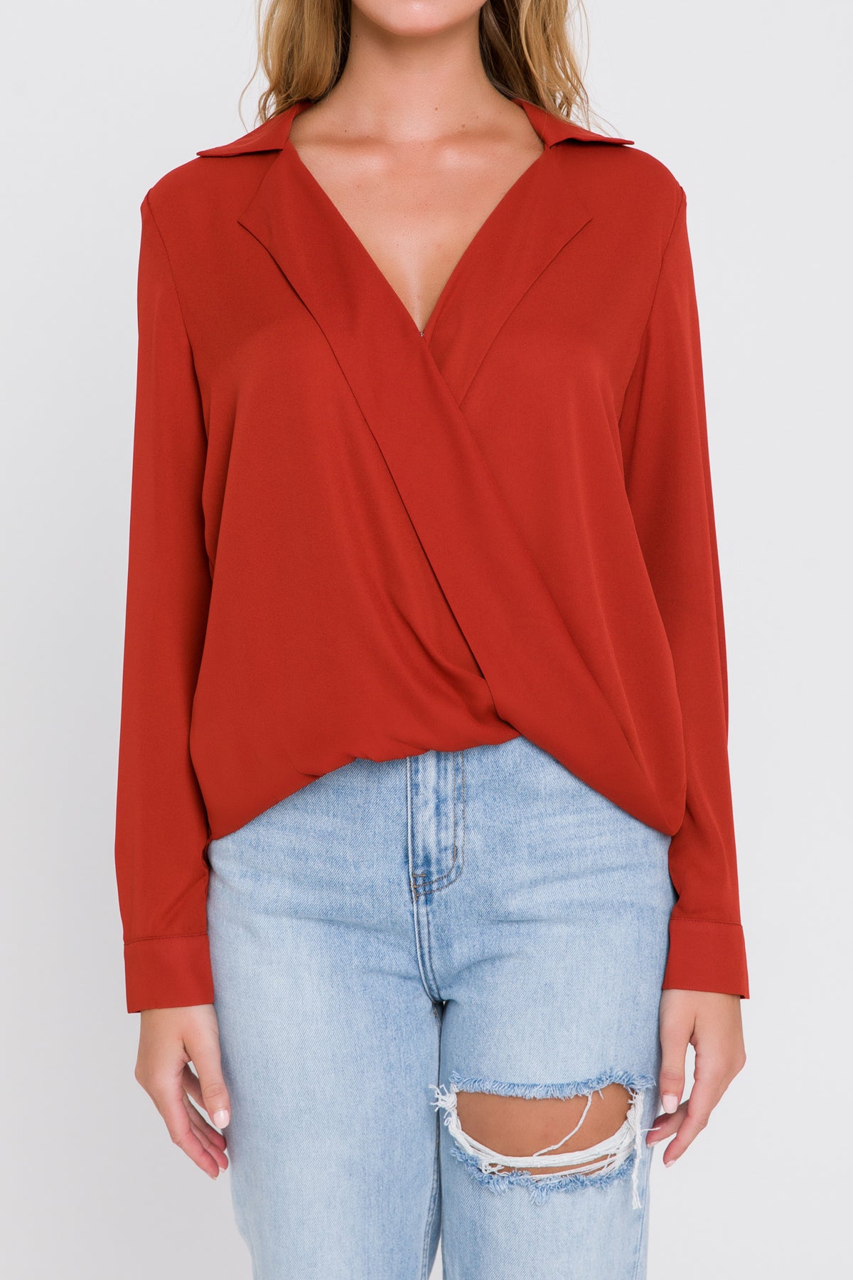 ENDLESS ROSE - Wrap Blouse - TOPS available at Objectrare