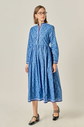 ENGLISH FACTORY - Stripe Trim Maxi Dress - DRESSES available at Objectrare