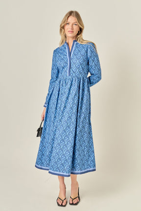 ENGLISH FACTORY - Stripe Trim Maxi Dress - DRESSES available at Objectrare