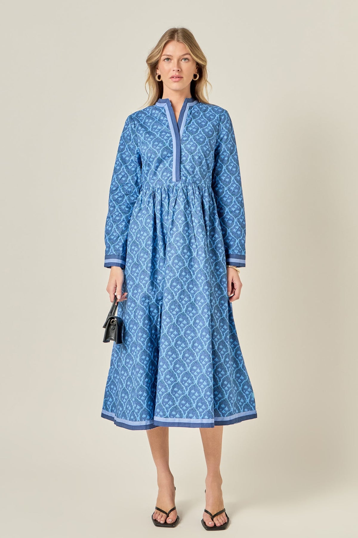 ENGLISH FACTORY - Stripe Trim Maxi Dress - DRESSES available at Objectrare