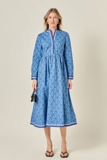 ENGLISH FACTORY - Stripe Trim Maxi Dress - DRESSES available at Objectrare