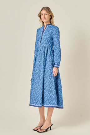 ENGLISH FACTORY - Stripe Trim Maxi Dress - DRESSES available at Objectrare
