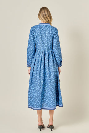 ENGLISH FACTORY - Stripe Trim Maxi Dress - DRESSES available at Objectrare