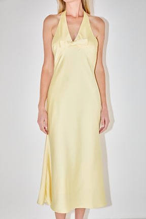 V-neck Satin Dress