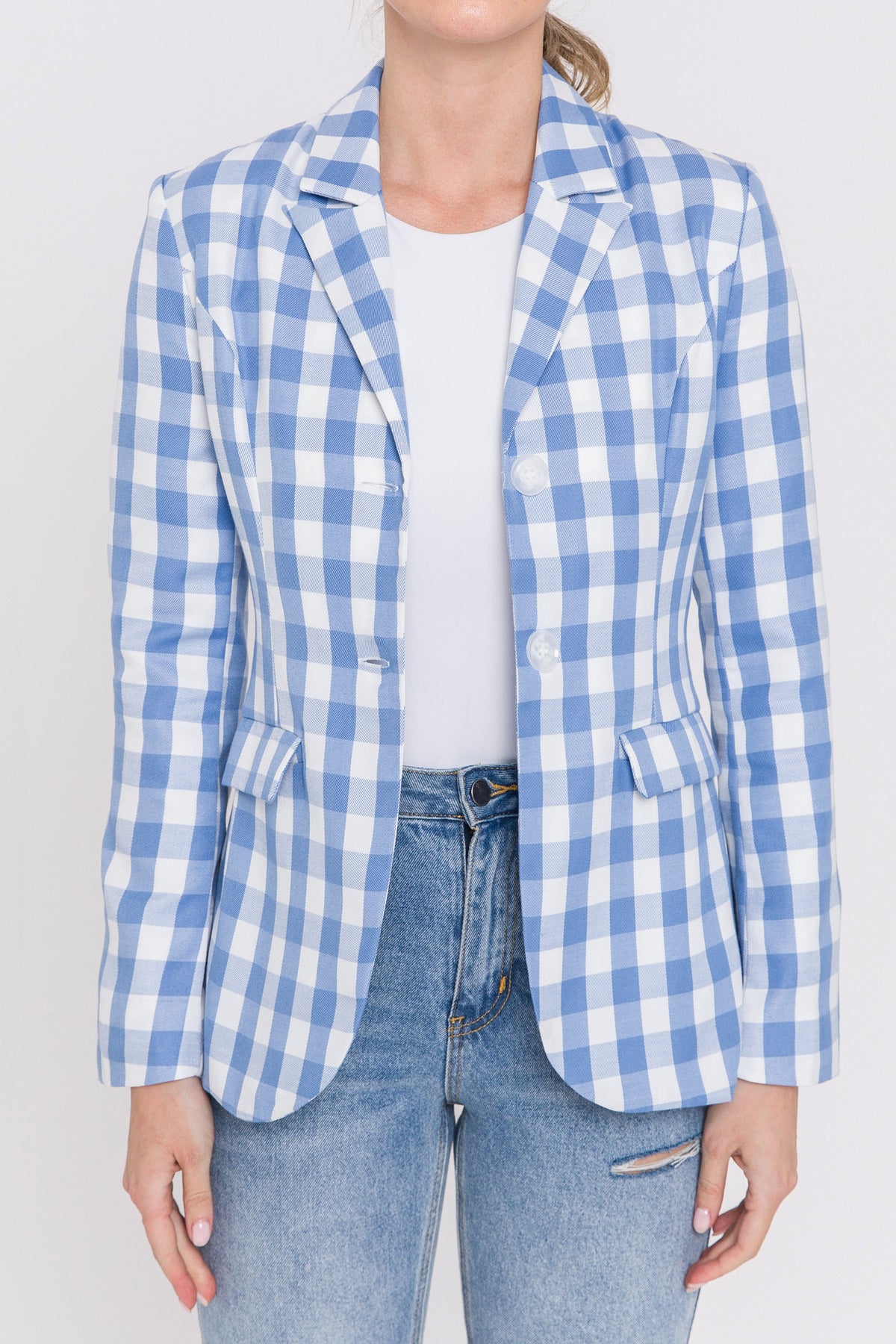 Gingham Blazer