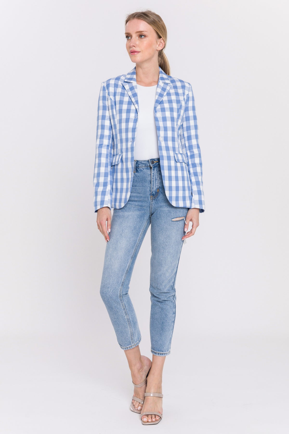 Gingham Blazer