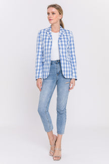 Gingham Blazer