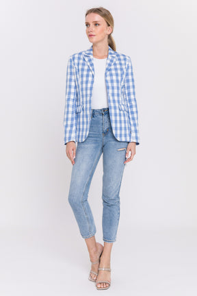 Gingham Blazer