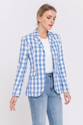 Gingham Blazer