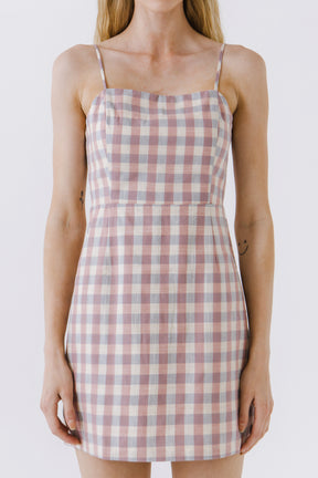 AFTER MARKET - Gingham Mini Dress - DRESSES available at Objectrare