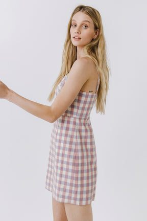 AFTER MARKET - Gingham Mini Dress - DRESSES available at Objectrare