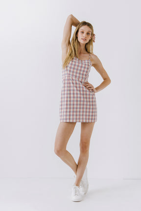 AFTER MARKET - Gingham Mini Dress - DRESSES available at Objectrare