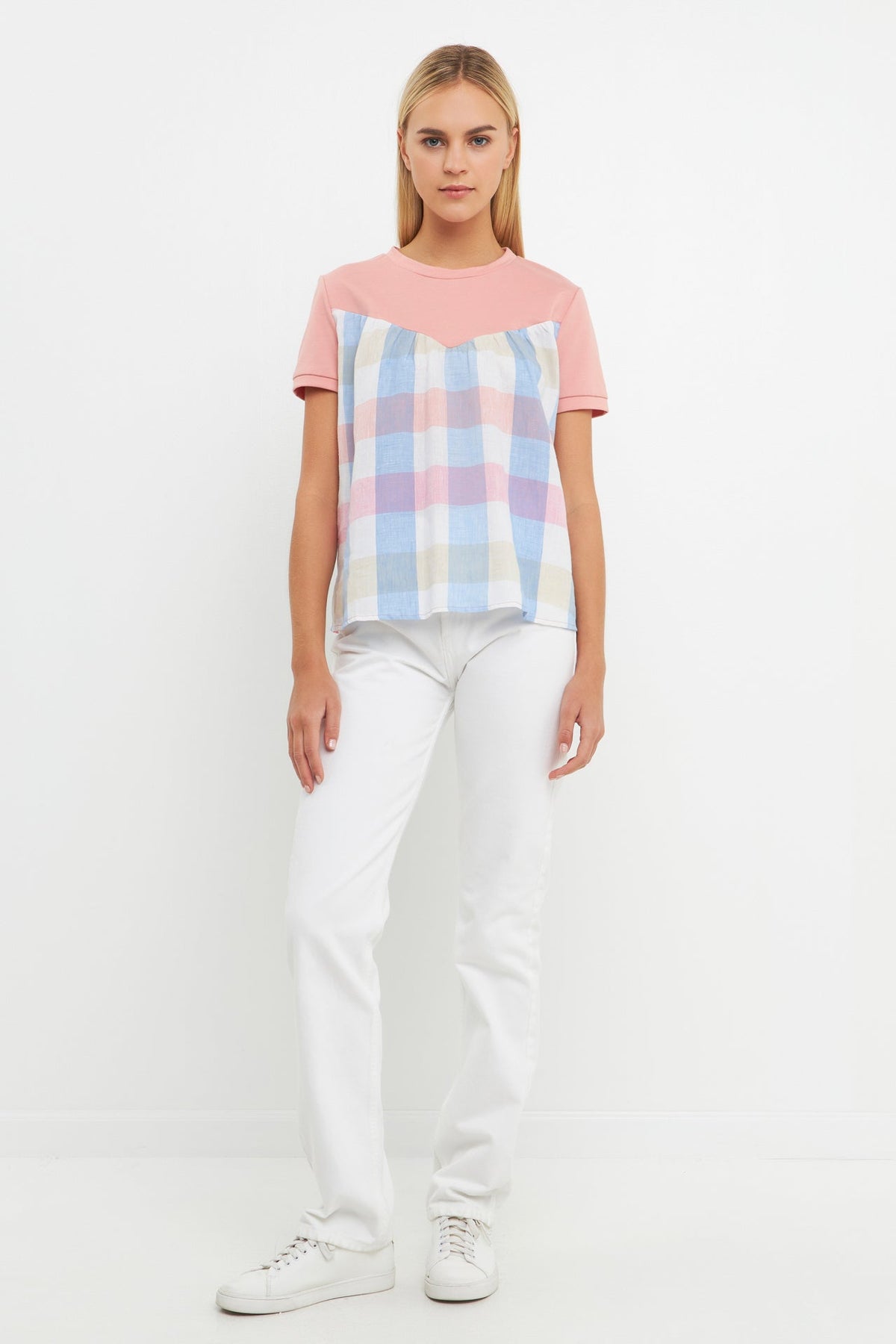 ENGLISH FACTORY - English Factory - Gingham Combo Top - TOPS available at Objectrare