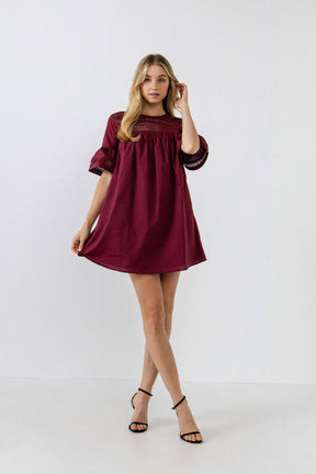 Lace Detail Mini Dress