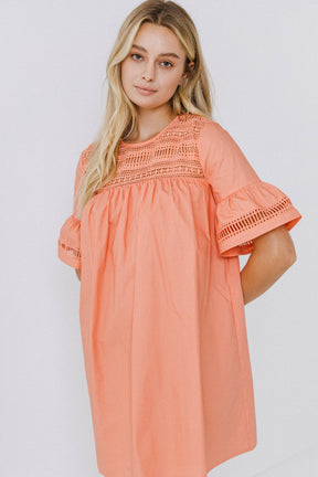 Lace Detail Mini Dress