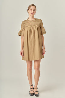 ENGLISH FACTORY - Lace Detail Mini Dress - DRESSES available at Objectrare