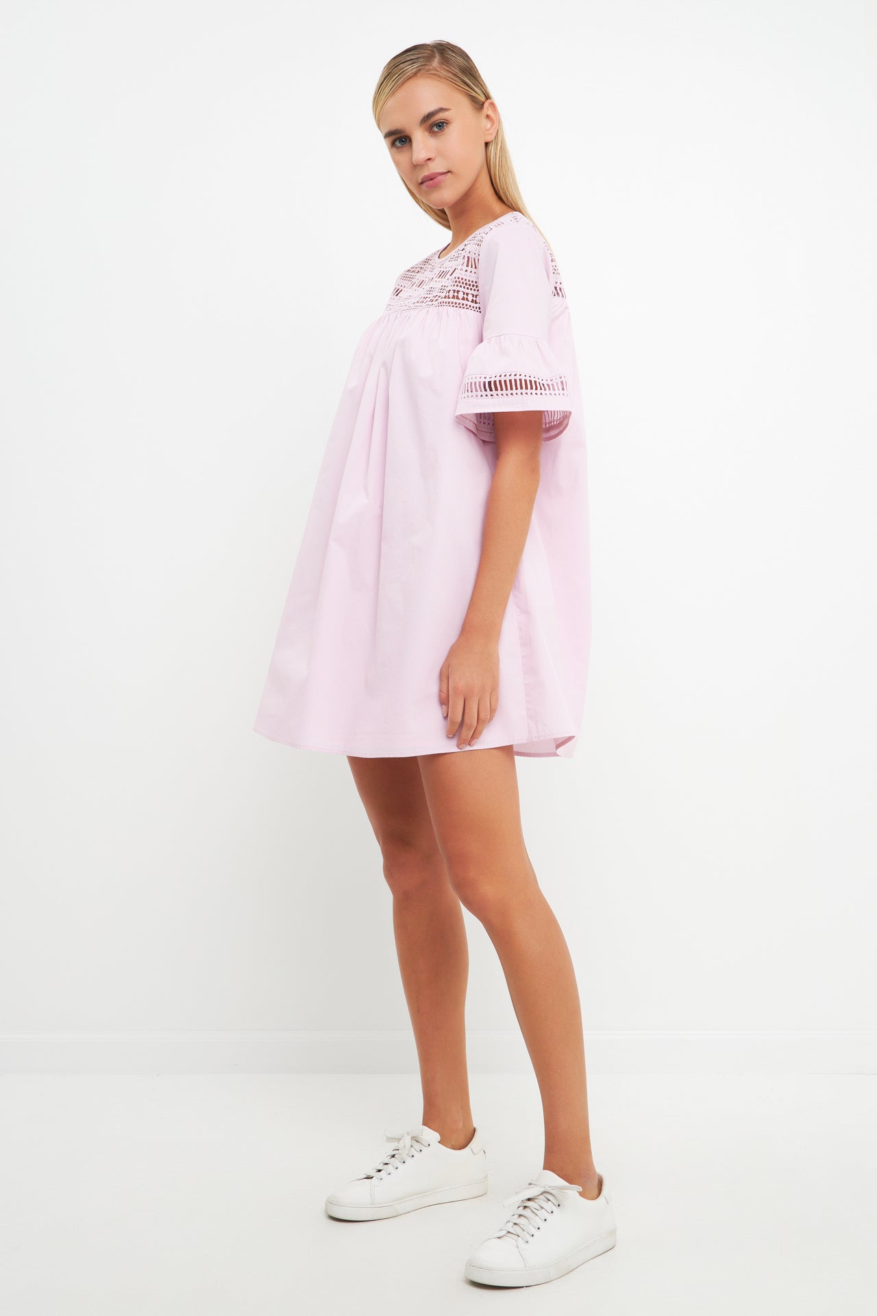 Lace Detail Mini Dress