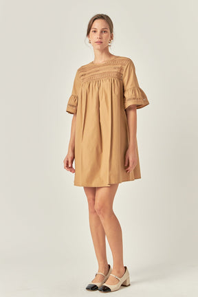 ENGLISH FACTORY - Lace Detail Mini Dress - DRESSES available at Objectrare
