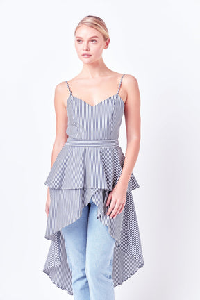 ENGLISH FACTORY - Poplin High-Low Top - TOPS available at Objectrare