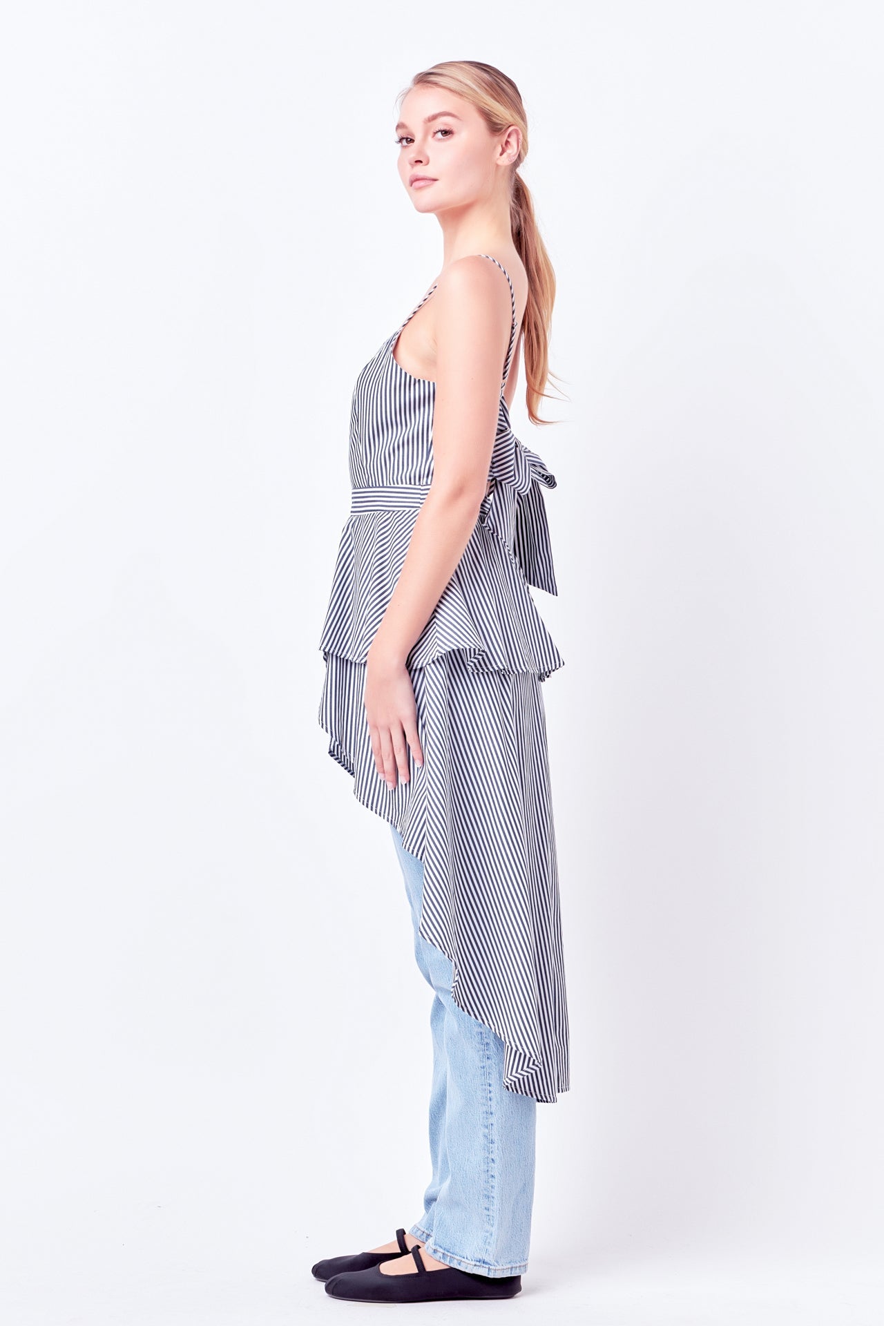 ENGLISH FACTORY - Poplin High-Low Top - TOPS available at Objectrare