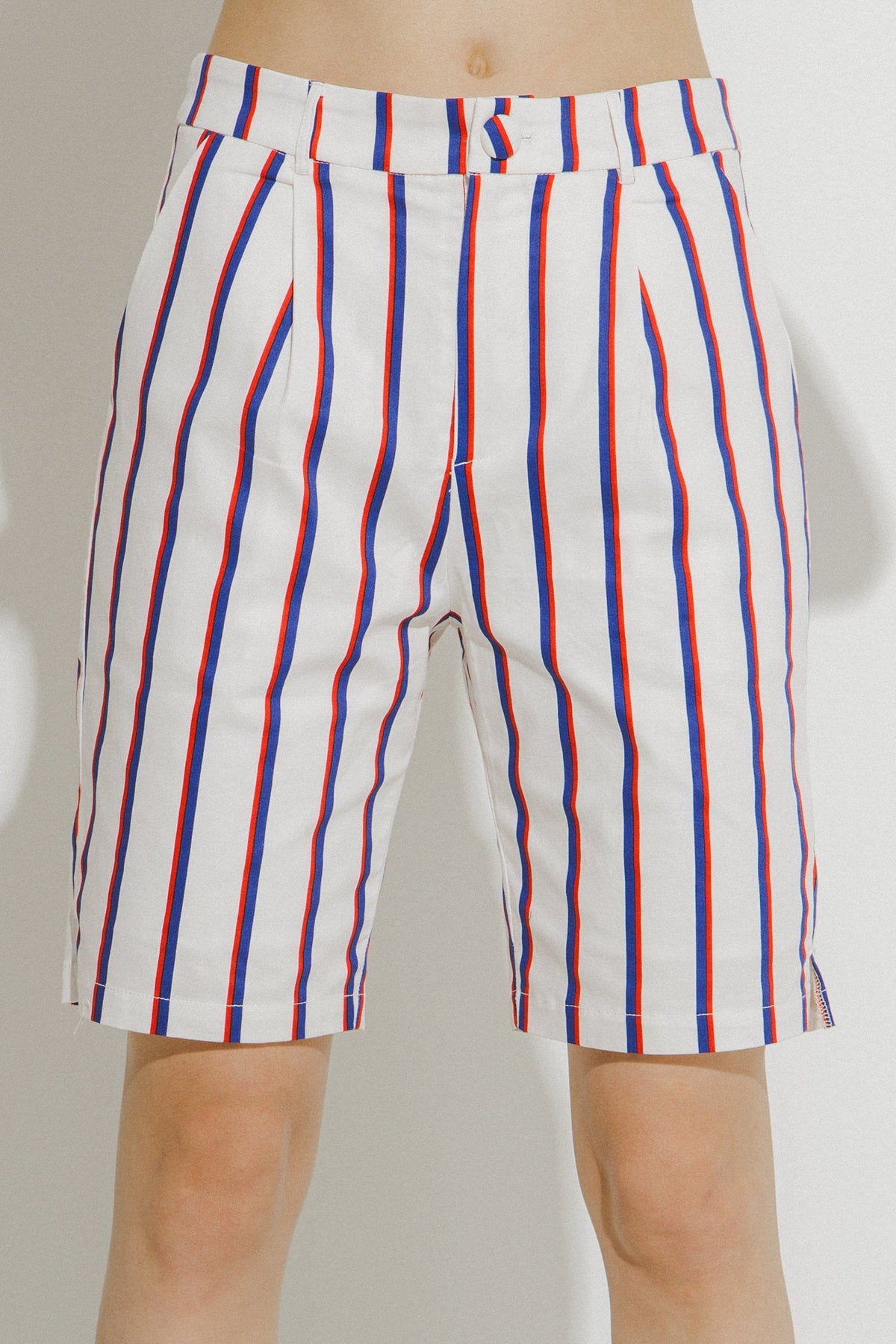 ENGLISH FACTORY - Striped Bermuda Pants - PANTS available at Objectrare