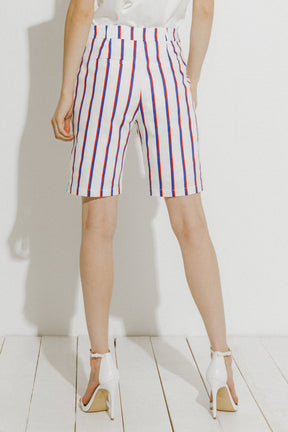 ENGLISH FACTORY - English Factory - Striped Bermuda Pants - PANTS available at Objectrare