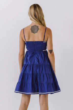 ENGLISH FACTORY - Ric Rac Tiered Mini Dress - DRESSES available at Objectrare