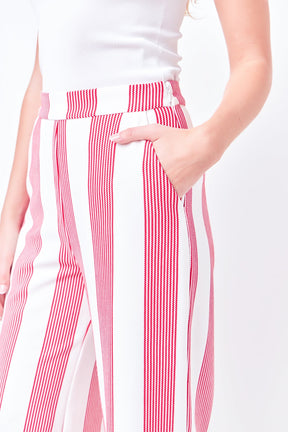 ENGLISH FACTORY - English Factory - Stripe Fringe hem Pants - PANTS available at Objectrare