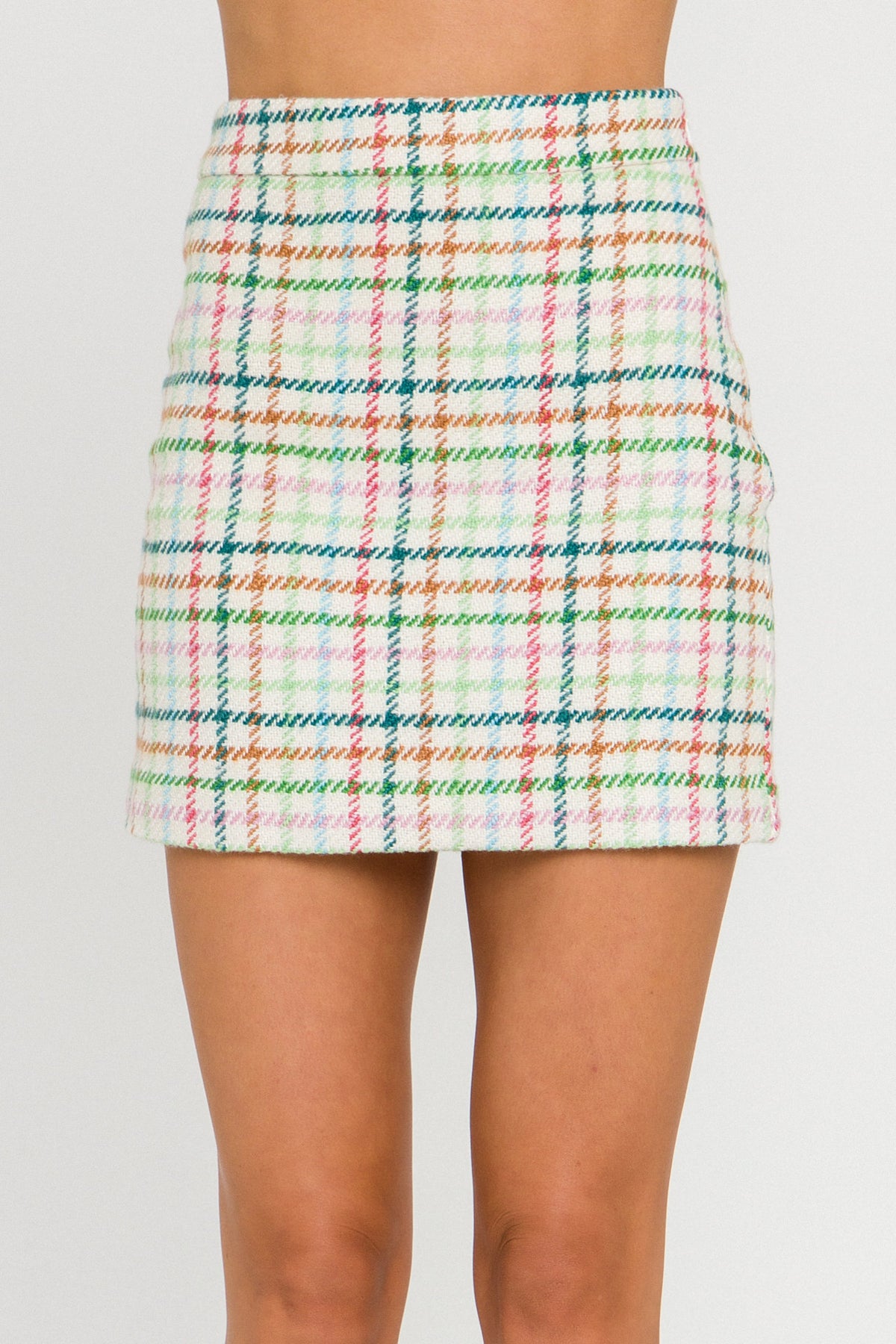 ENGLISH FACTORY - Checkered Mini Skirt - SKIRTS available at Objectrare