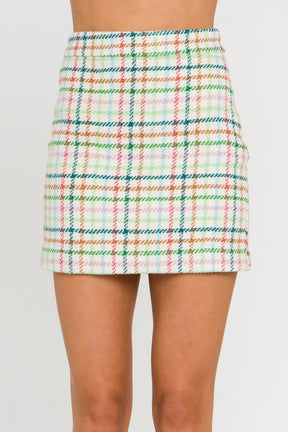 ENGLISH FACTORY - English Factory - Checkered Mini Skirt - SKIRTS available at Objectrare