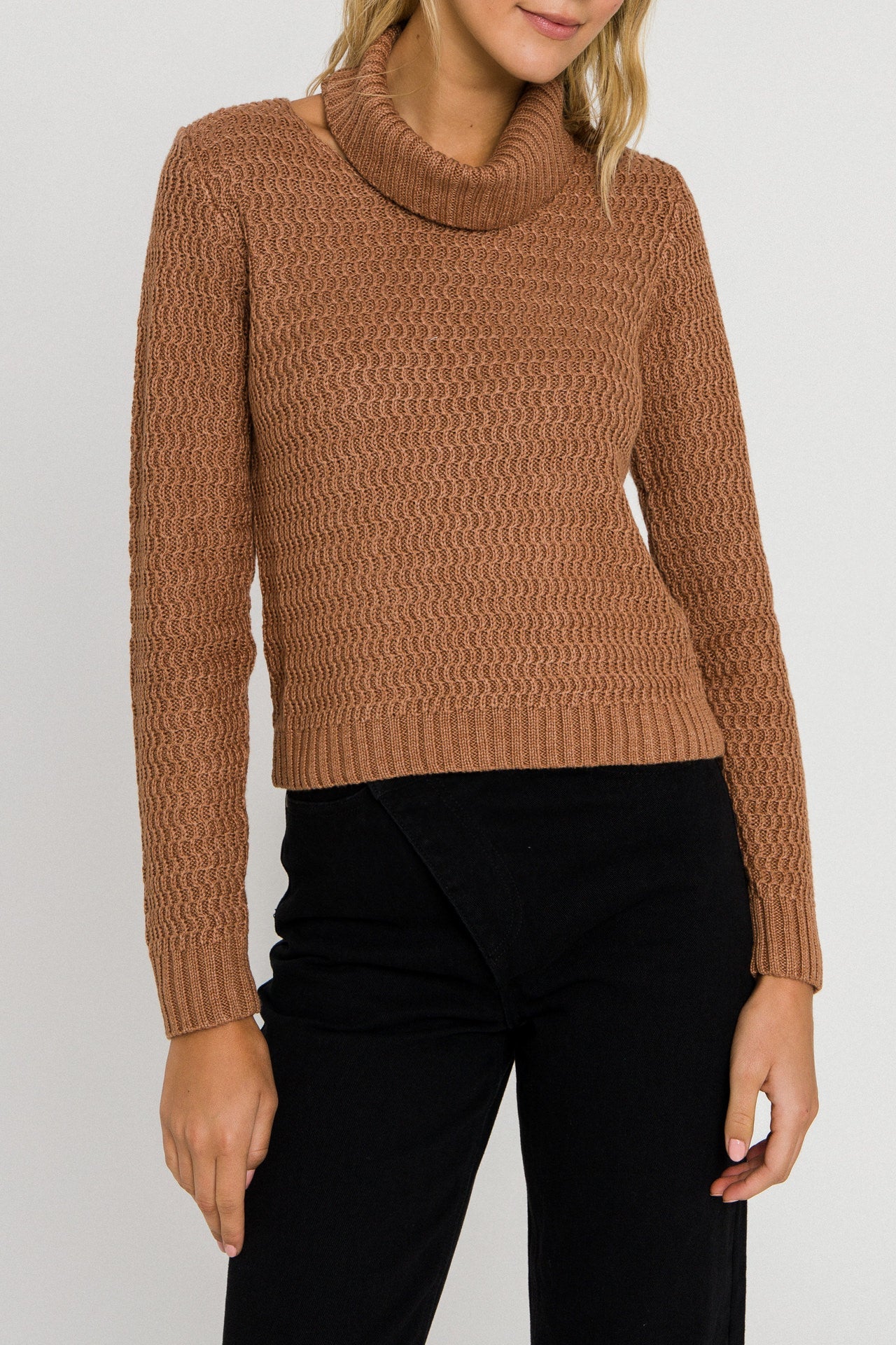 ENGLISH FACTORY - Cut-Out Neck Sweater - SWEATERS & KNITS available at Objectrare