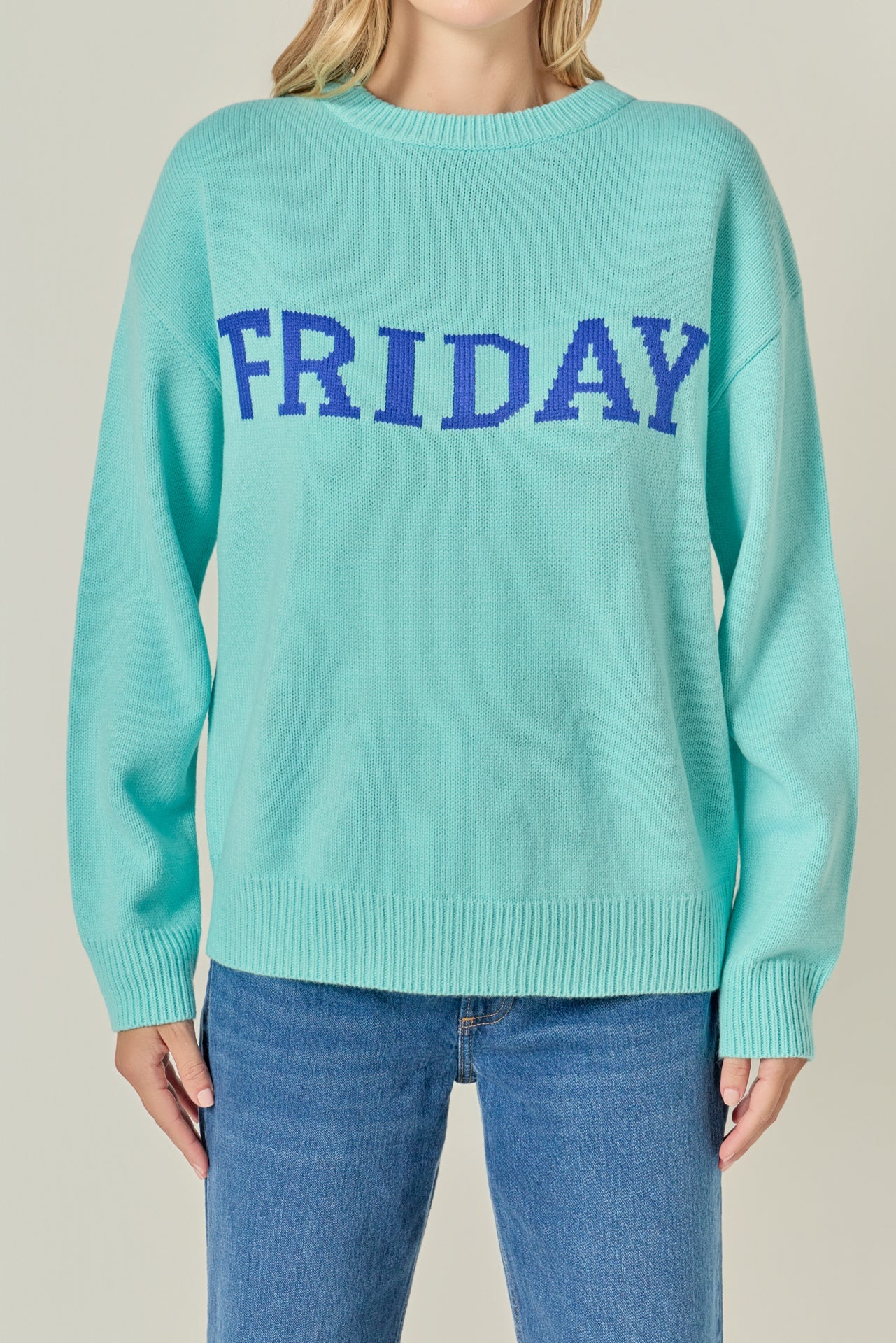 ENGLISH FACTORY - Days Of The Week Sweater - SWEATERS & KNITS available at Objectrare