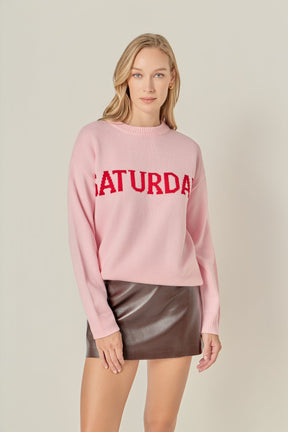 ENGLISH FACTORY - Days Of The Week Sweater - SWEATERS & KNITS available at Objectrare