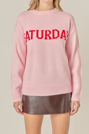 ENGLISH FACTORY - Days Of The Week Sweater - SWEATERS & KNITS available at Objectrare