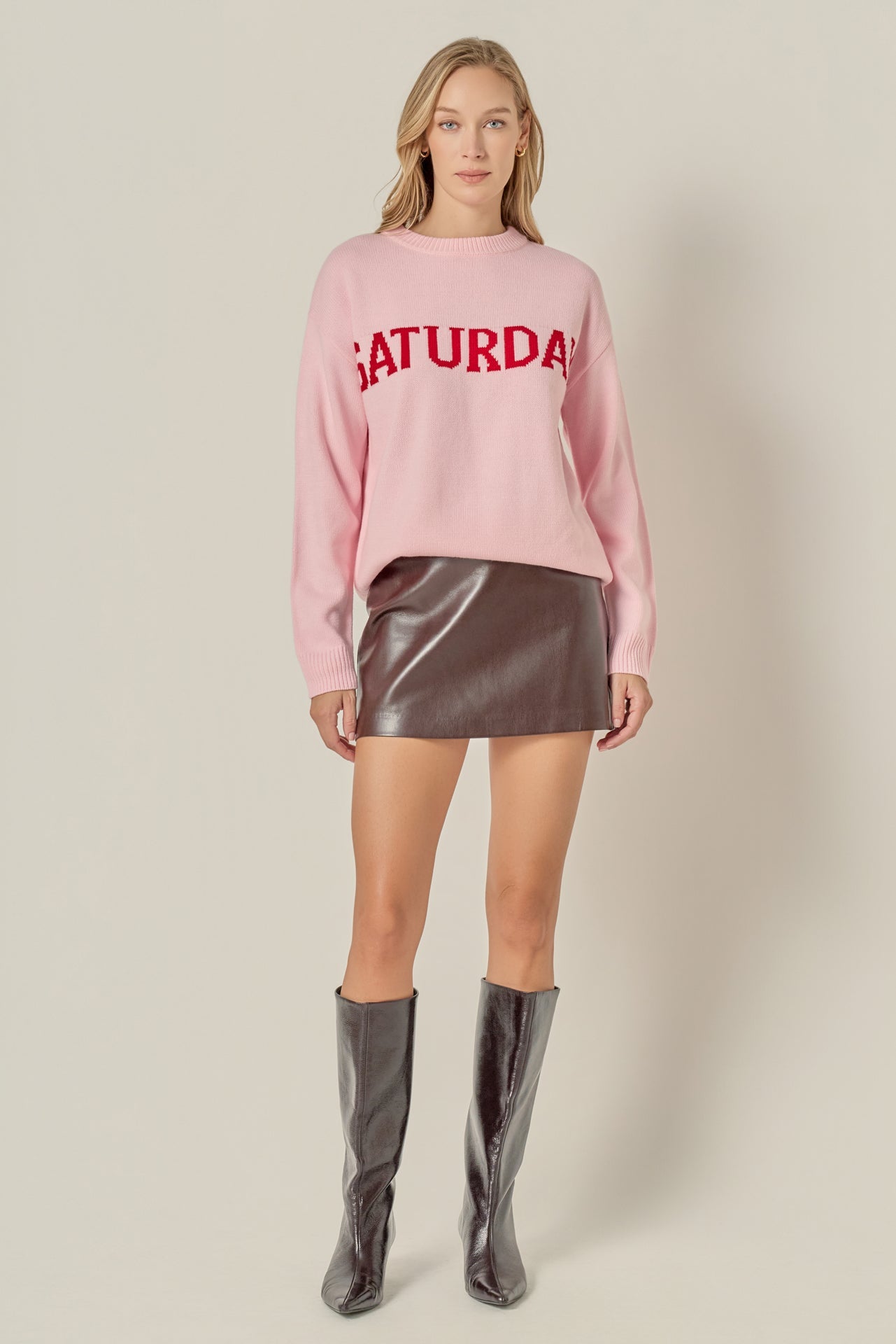 ENGLISH FACTORY - Days Of The Week Sweater - SWEATERS & KNITS available at Objectrare