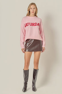 ENGLISH FACTORY - Days Of The Week Sweater - SWEATERS & KNITS available at Objectrare