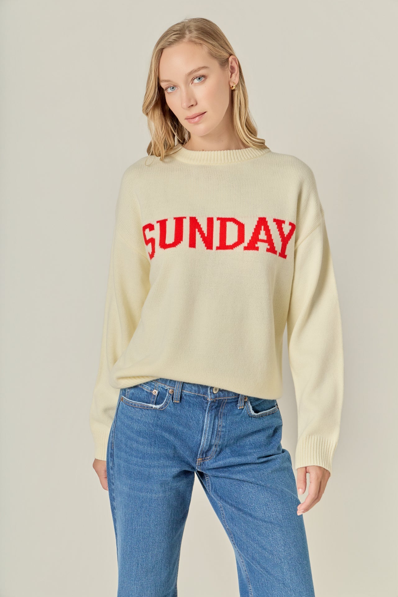 ENGLISH FACTORY - Days Of The Week Sweater - SWEATERS & KNITS available at Objectrare