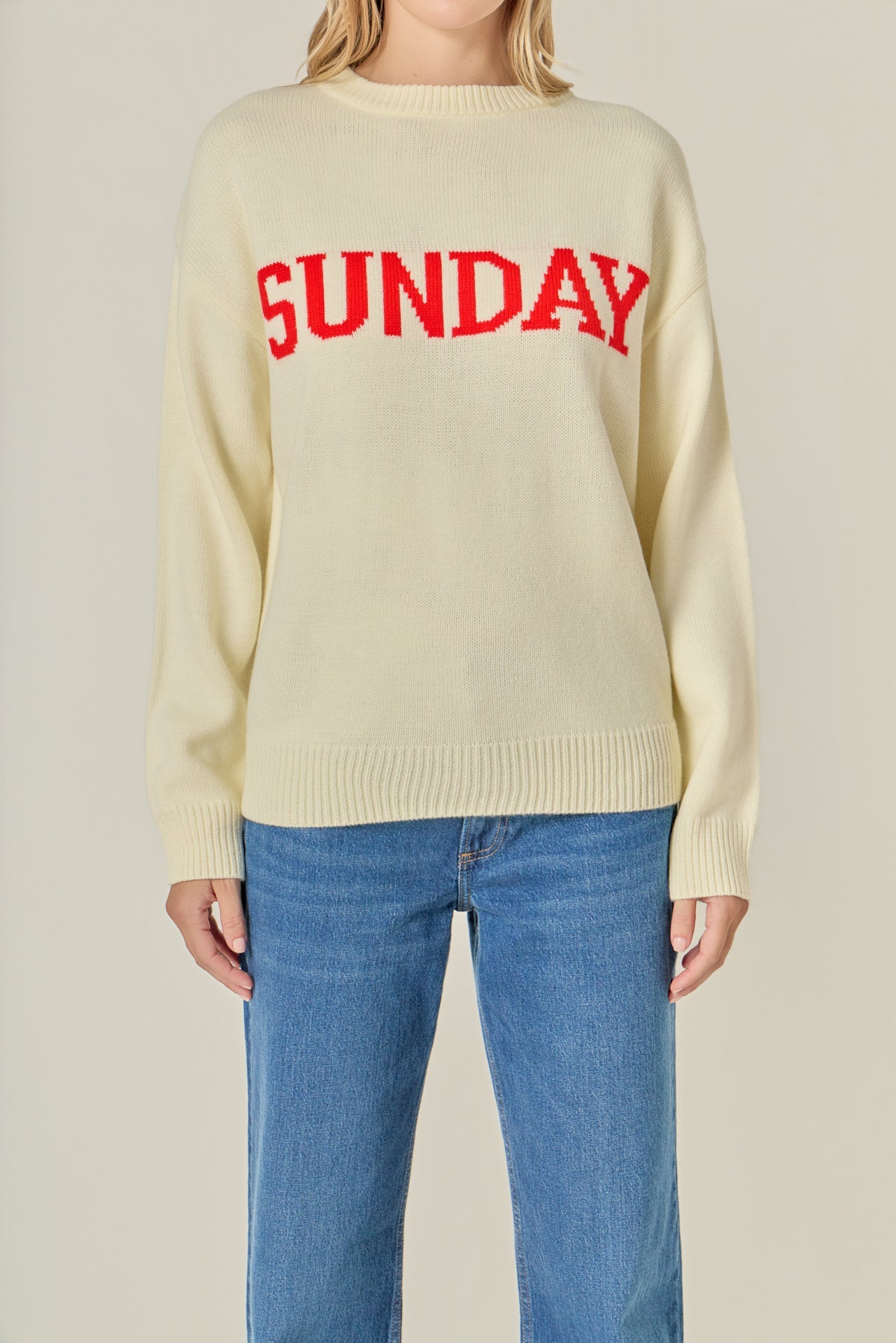 ENGLISH FACTORY - Days Of The Week Sweater - SWEATERS & KNITS available at Objectrare