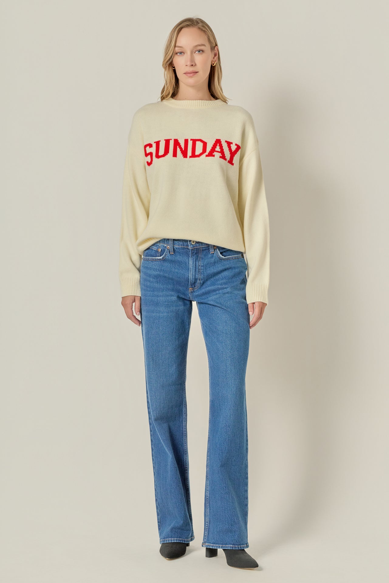 ENGLISH FACTORY - Days Of The Week Sweater - SWEATERS & KNITS available at Objectrare