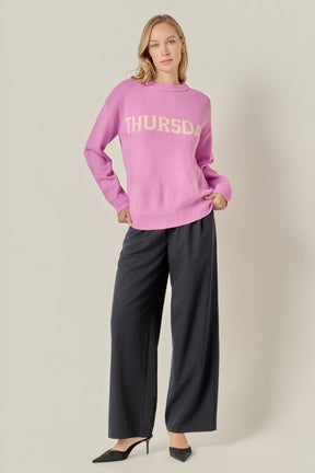 ENGLISH FACTORY - Days Of The Week Sweater - SWEATERS & KNITS available at Objectrare