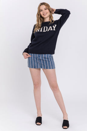 ENGLISH FACTORY - English Factory - Days Of The Week Sweater - SWEATERS & KNITS available at Objectrare