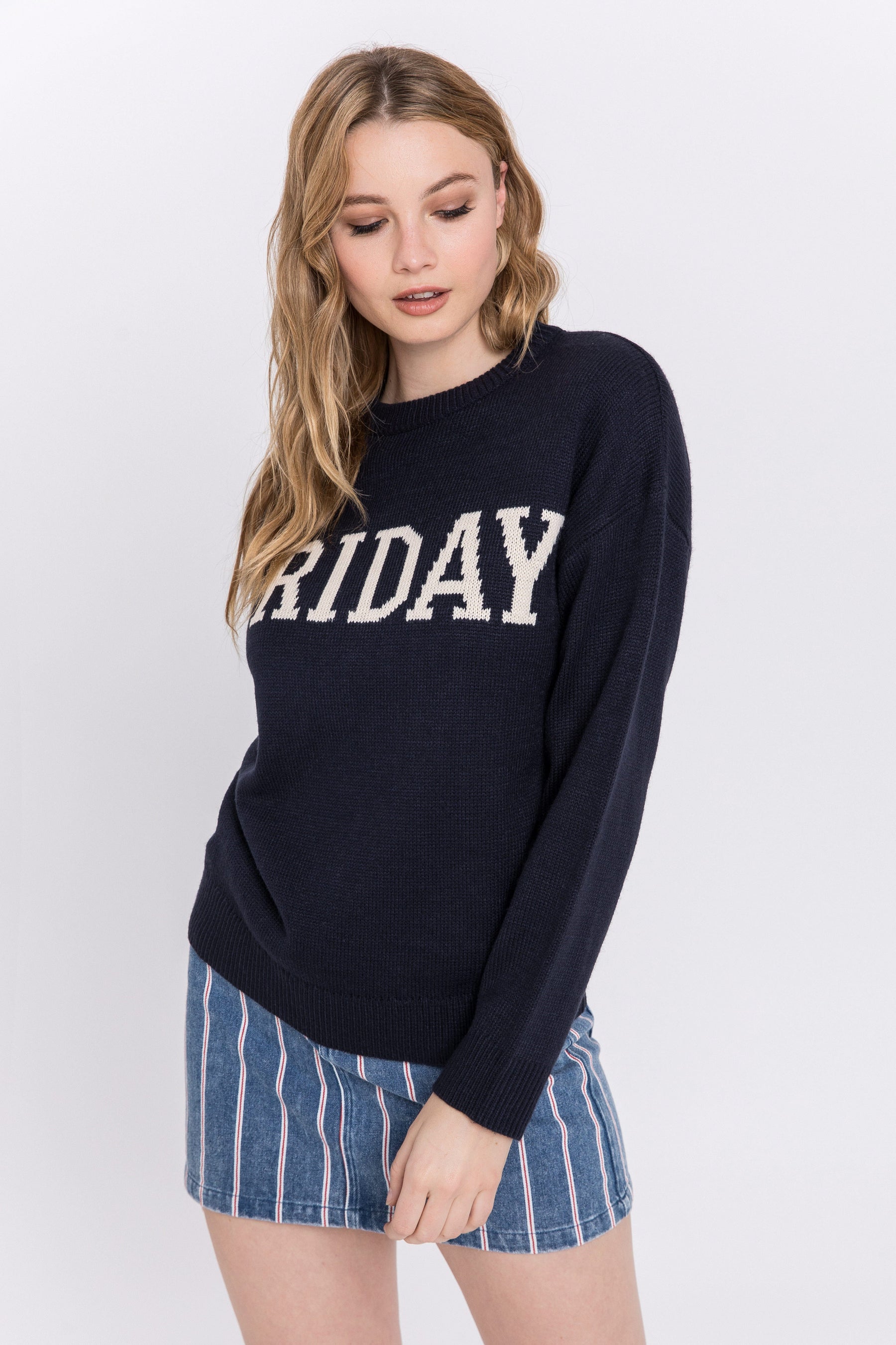 ENGLISH FACTORY - English Factory - Days Of The Week Sweater - SWEATERS & KNITS available at Objectrare