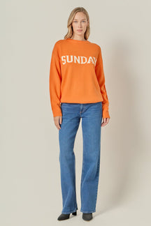 ENGLISH FACTORY - Days Of The Week Sweater - SWEATERS & KNITS available at Objectrare