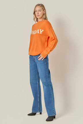 ENGLISH FACTORY - Days Of The Week Sweater - SWEATERS & KNITS available at Objectrare