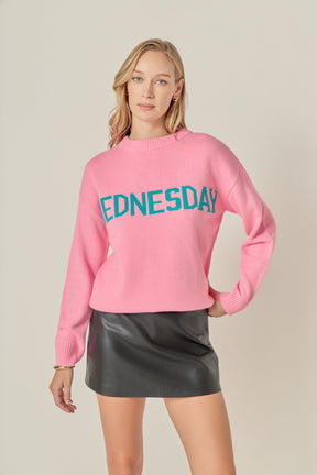 ENGLISH FACTORY - Days Of The Week Sweater - SWEATERS & KNITS available at Objectrare