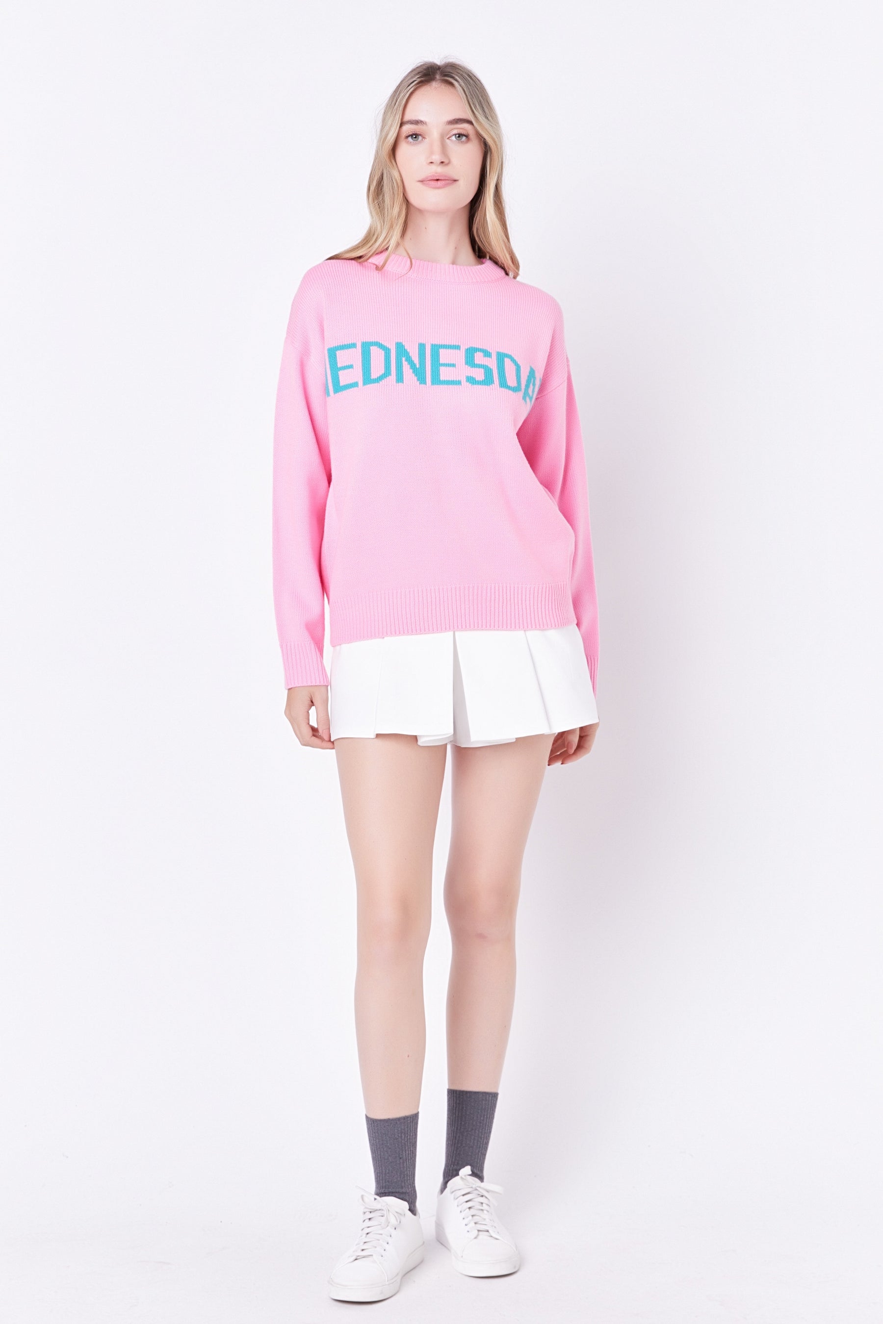 ENGLISH FACTORY - English Factory - Days Of The Week Sweater - SWEATERS & KNITS available at Objectrare