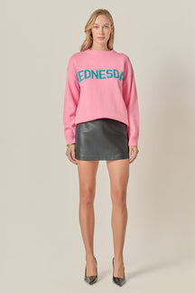 ENGLISH FACTORY - Days Of The Week Sweater - SWEATERS & KNITS available at Objectrare