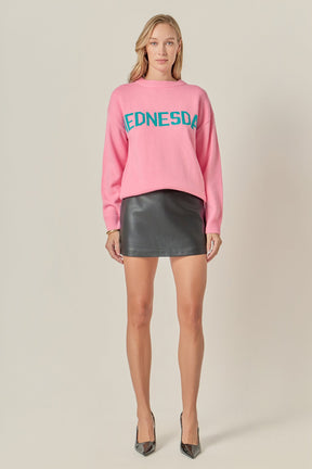 ENGLISH FACTORY - Days Of The Week Sweater - SWEATERS & KNITS available at Objectrare