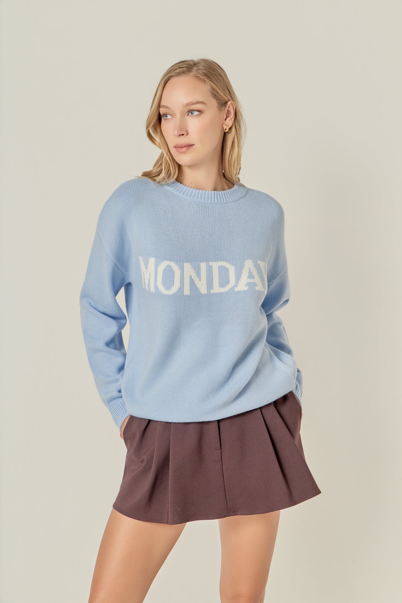 ENGLISH FACTORY - Days Of The Week Sweater - SWEATERS & KNITS available at Objectrare