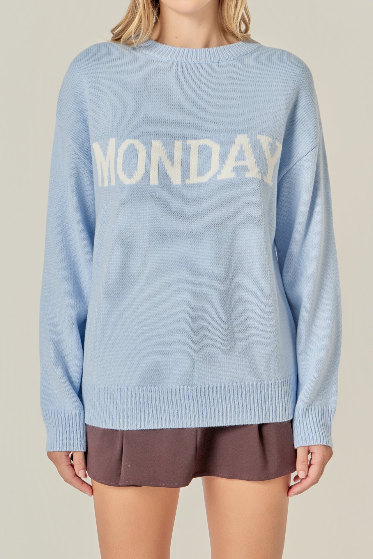 ENGLISH FACTORY - Days Of The Week Sweater - SWEATERS & KNITS available at Objectrare